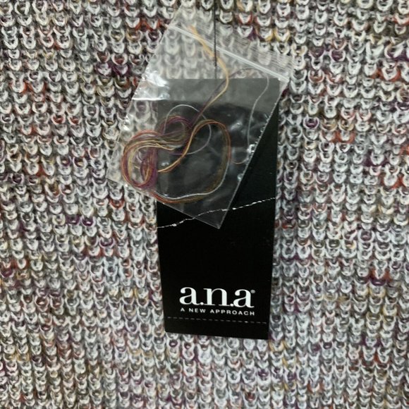 ANA Sweater Womens Large NWT Purple Gray Pullover Spicy Space Dye Chunky - Picture 3 of 8